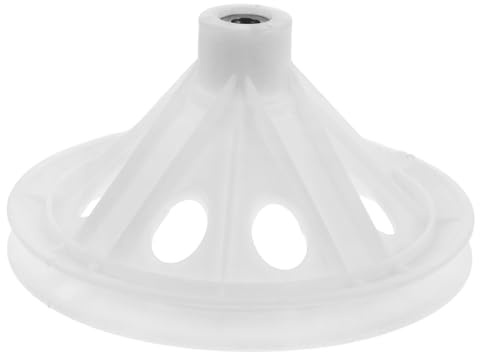 POPETPOP Polea de Engranaje para Lavadora Semiautomática de Doble Tambor Eje y Agujero Cuadrado, Material Plástico Blanco, Repuesto Confiable para Motor de Lavadora