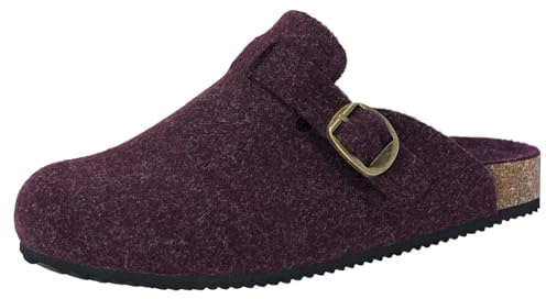 Dokela Pantofole in Feltro Donna Uomo Invernali Zoccoli e Sabot Chiuse con Comodo Caldo Antiscivolo Impermeabile Ciabatte Interno Esterno