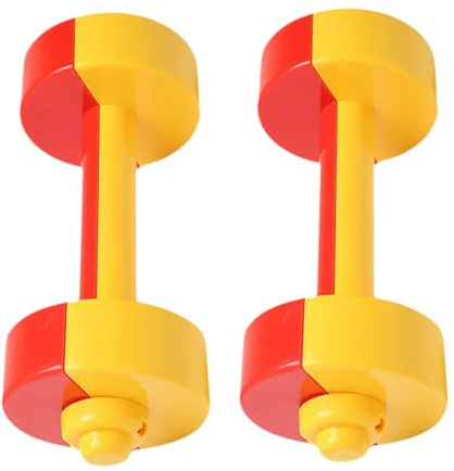 Didiseaon Plastic Dumbbells Ergonomic Bright Color Exercise Equipment for and Motor Skill Development Safe Toughness Kindergarten Barbells for Arm and Muscle Training