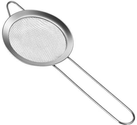 Kökssil rostfritt stål 8 cm, sil kök fin sil liten kökssil liten sil matcha fin sil för tråkning mjöl nudlar ris grönsaker