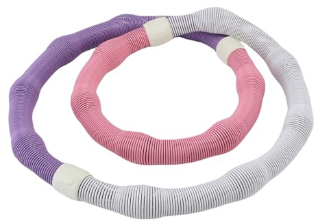 BuyWeek Aro de Hula Hinchable con Peso para Adultos, Aro Deportivo Plegable portátil para Fitness, Apto para la Cintura para el hogar Mientras viaja