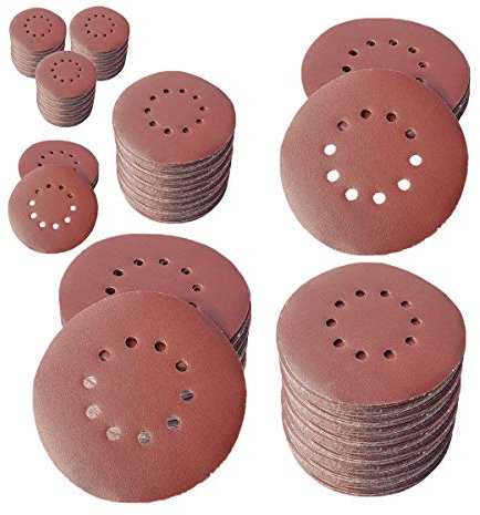 Lot de 100 disques abrasifs KlTT - Diamètre : 225 mm - Avec 10 trous - Grain P40 - Pour cloison sèche - Ponceuse excentrique