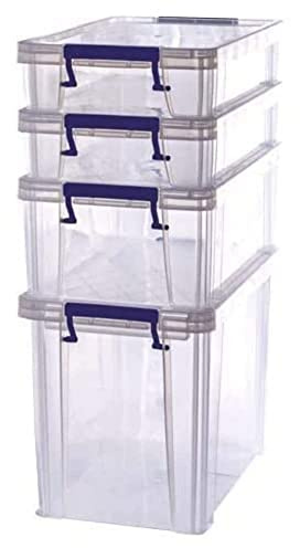 BANKERS BOX ProStore Aufbewahrungsboxen mit Deckel Set (2x 5,5 Liter + 1x 10 Liter + 1x 18,5 Liter) aus Plastik
