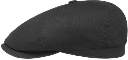 Stetson Cotton Twill Flatcap Gefüttert Baumwolle Atmungsaktiv Unifarben Herren Frühjahr Sommer