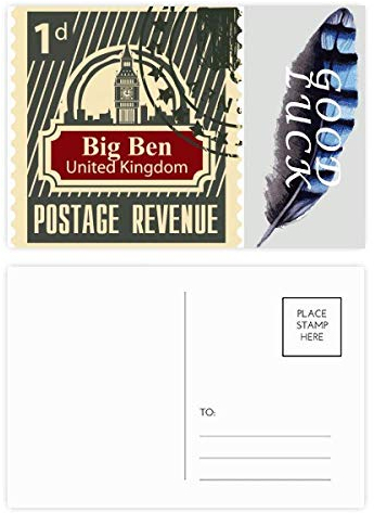 London Postkarten-Set mit Federn, 20 Stück