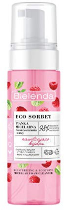 Bielenda Eco Sorbet Mousse nettoyante micellaire Framboise - Hydratante et apaisante - 150 ml