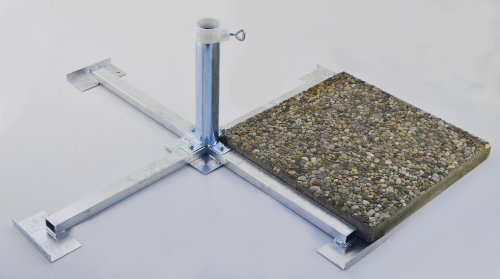 holly Beton- GARTENPLATTEN- STÄNDER für 4 x 50 er für Schirmstöcke bis 60 mm Ø - Made in Baden Württemberg aus 4 mm Stahl-