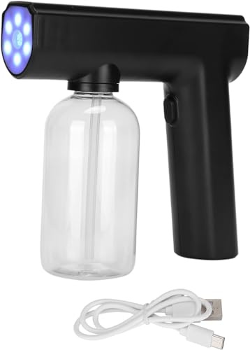 Pistola per Nebulizzazione Disinfettante, Spruzzino Nebulizzatore, Spruzzino Elettrico, Spruzzatore Elettrostatico Ricaricabile Elettrico Luce Blu Spray Igienizzante Wireless Casa Camera Letto Ufficio