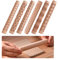 6 x Holz-Tonroller, Modelliermuster-Roller-Set, Töpfereimuster-Roller, Ton-Nudelholz, strukturierter Holzgriff, Keramik, geschnitzte Werkzeuge