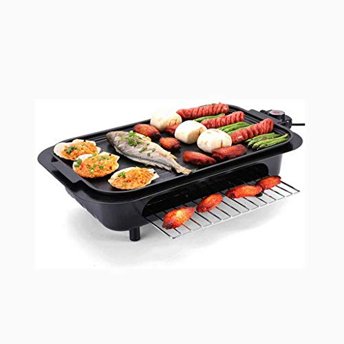 Samnuerly SGrill Uso Interno Elettrico, Compatto e Portatile Griglia e Piastra Rimovibile Tavolo da Cucina