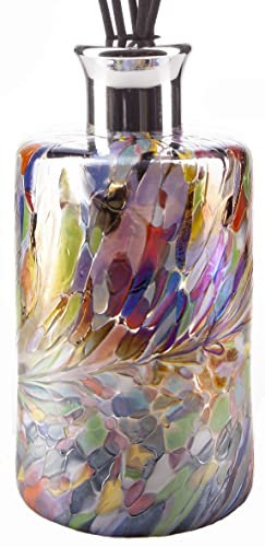 Amelia Art Glass Reed Diffuser Tall Cylinder in Multi-Coloured