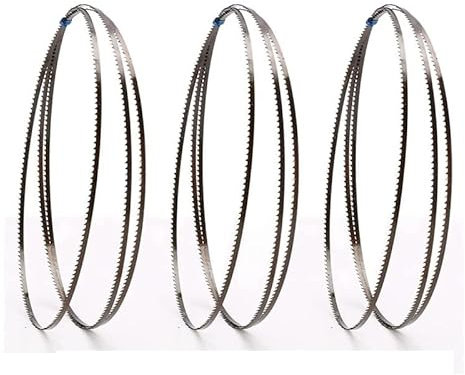BomDog 3Pcs Bandsaw Blades, Woodworking Saw Blades 14Tpi Cut Curve 1 Piece Band Saw Blade 1400Mm X 3, 6.35, 9.5Mm X 6/14Tpi Bandsaw Pully/3Pcs 3Mmx14Tpi