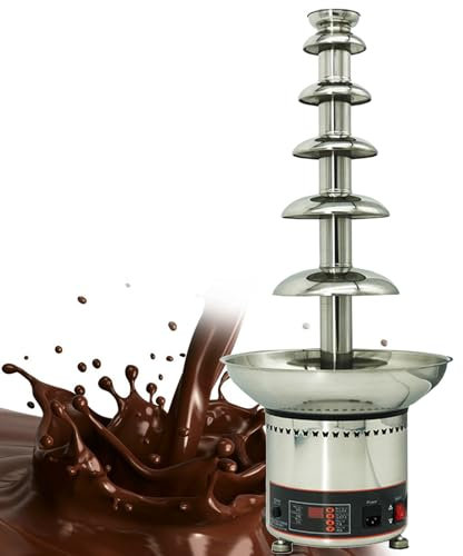Macchina elettrica per fontana per fonduta di cioccolato, macchina per sciogliere elettrica, per feste, scioglie il formaggio, queso, caramelle e fragole, spicchi di mela, verdure,6layer