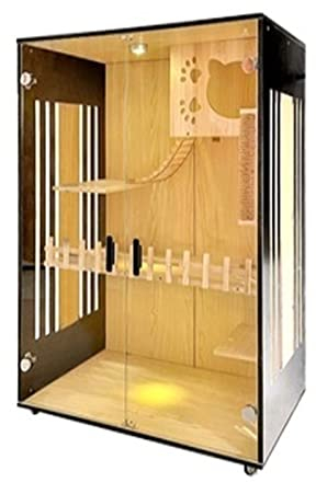 Katzenhaus katzenvilla Cat Villa Platte Seite transparent Luxus Katzenhaus Katzen Brutkäfig Katzenausstellungsschrank Katzenbett Cat Haustier Schrank Katzenraum Katzenhütte