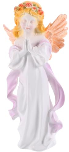 PRETYZOOM Harz Engel Figur Betender Engel Deko Für Zuhause 14.8X7.2X5.5Cm Mehrfarbig Skulptur Geschenkidee Für Weihnachten Geburtstag Muttertag