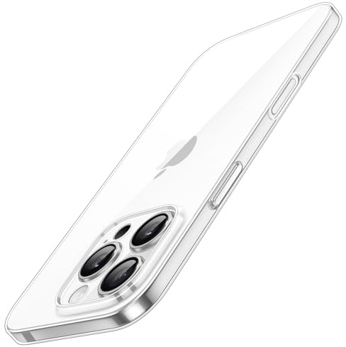 JETech Cover Ultra Slim per iPhone 16 Pro, Trasparente | Protezione della Fotocamera, Leggera, Finitura Opaca, Custodia Minimalista in PP Rigido, Supporta Ricarica Wireless