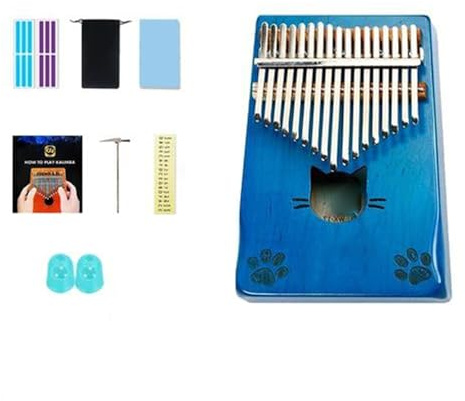 Kalimba Instrument Kalimba 17 Tasten, Professionelle Musikinstrumente Walnuss-Miniatur-Kalimbas(Style 7)