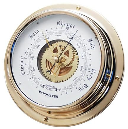 Baromètres maritimes en laiton de 180 mm de diamètre pour bateau à voile, instrument météo marine