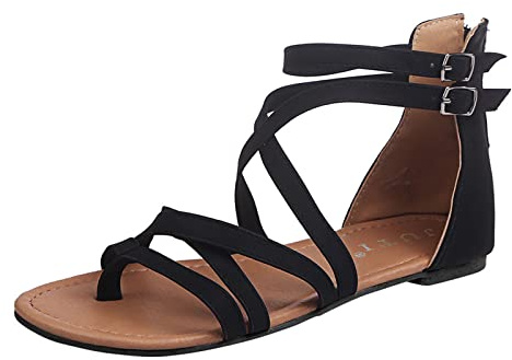 Luadnysin Sandale Femme Chaussure Été Les Tropeziennes Sandales Chaussures Ete Confortable Orthopédiques Pantoufles Blanches Confort Talon Cuir Plate Femmes Compensées Plates