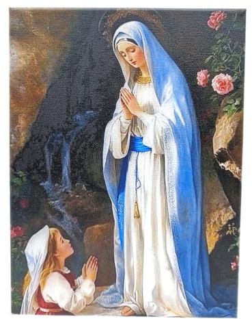 Generico Bild der Madonna von Lourdes, Druck auf Leinwand, 30 x 40 cm, Fotoqualität