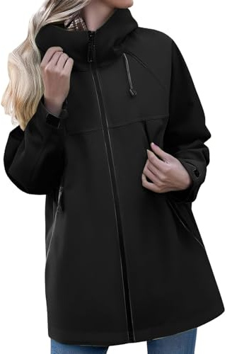 TOFOTL Stivali di Gomma Giacca Outdoor Donna Antipioggia Moto Giacca Wasserdicht Trench Rain Bambino Mantellina Sportiva Poncho Bici Trench Spolverino Cerata Impermeabile Donna 7Nero XXL