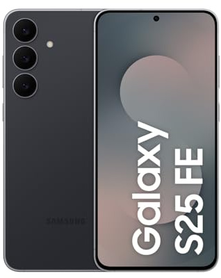 Samsung Galaxy S25 FE mit Galaxy AI, Handy mit Android, 6,7 Zoll FHD-Display, 50 MP Kamera, 256 GB Speicher, 8 GB RAM, 4.900 mAh Akku, JetBlack, 3 Jahre Herstellergarantie [Exklusiv auf Amazon]