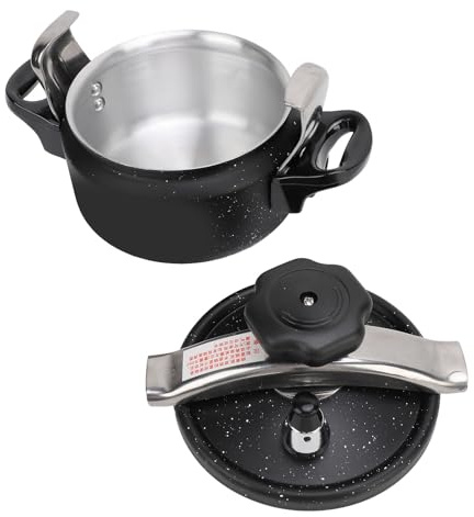Saluaqui Cooker a Pressione in Lega di Alluminio a Prova di Esplosione per Stufe a Gas e a Induzione - Grande capacità 3L con Design del Fondo Composto in (3L)