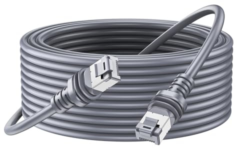 linltkvff Starlink Gen 3 Replacement Cable 15M，Waterproof Ethernet Cable for Starlink Gen 3/Standard/Mini，RF Coaxial Cable Extension Accessories for Starlink Satellite RV/Marine/Home