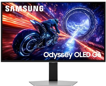 Samsung Odyssey Gaming OLED G6 LS27FG602SUXXU 27 500Hz QHD 1440p Gaming Monitor - 0.03ms, 500Hz, 2560x1440, HDMI 2.1, Displayport, USB, VESA DisplayHDR True Black 500