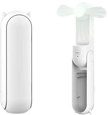 Oxxggkao Ventilateur de poche pliable et portable à piles 10 heures de travail rechargeable par USB Ventilateur de bureau silencieux