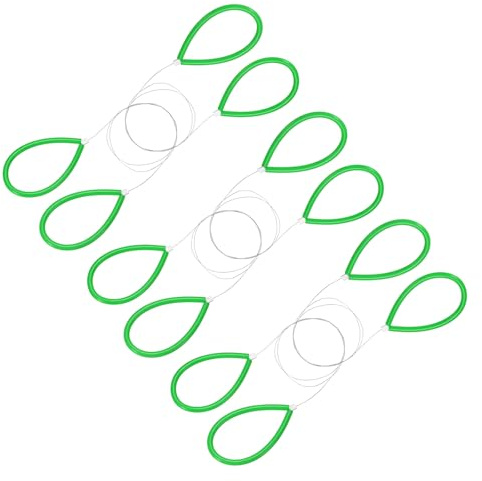 sourcing map Pottery Wire Tool 6Pcs 17.72 Standard Clay Wire Cutter Cutting Pottery Tools with Rubber Handle for Clay Cutting Sculpting Cheese Dough Tools, Green