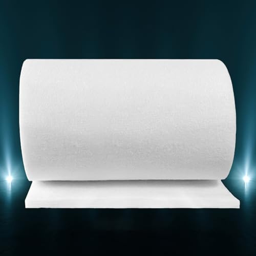DWZL Rollo de Filtro de Aire Blanco, Medio Filtrante No Tejido de Poliéster, 1m x 20m para Cabina Pintura Prefiltro HVAC Filtro Aire Acondicionado(Size:1 * 20m,Color:T: 20mm)