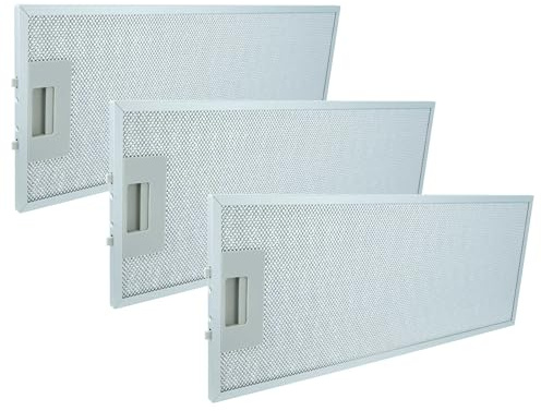 vhbw 3x filter Metallfettfilter kompatibel med Siemens LI23530EU/06, LI28030/05, LI28030/06, LI28030/07, LI28030, LI28030/01 köksfläkt, metall