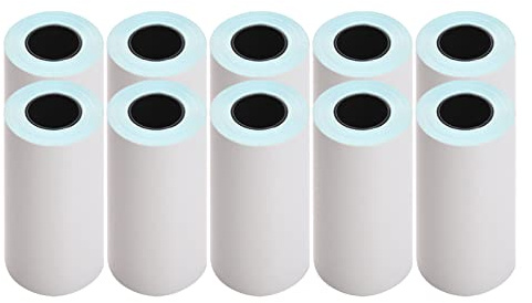 ZASCHMOY 10 Rullar Självhäftande Klibbigt Självhäftande Termopapper 57x30 Mm BPA-fritt Vattentätt Oljesäkert Friktionssäkert med 10 års Bevarande för 57 Mm Termisk (Klibbigt termiskt papper 10 rullar)