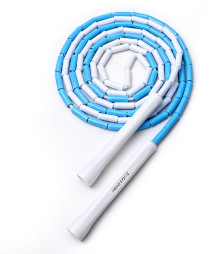 HEREROPE Corda per saltare regolabile da 3,1 m, manici infrangibili, perline infrangibili, senza grovigli, ideale per ritmo, controllo, cardio e fitness