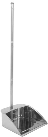 STOBAZA Edelstahl an Boden Angepasst mit Kehrschaufel Langem Griff Ergonomisch Gestaltet Robuste Reinigungsschaufel für und Garten