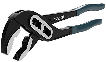 Presch pinza a pappagallo per pompe d'acqua - Pinza universale regolabile nera da 240 mm con impugnatura ergonomica di gomma