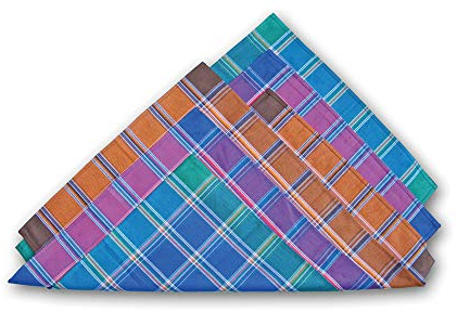 Ross - Geschirrtücher Schottenmuster Rot-Blau-Gelb, 3er Set, Baumwolle