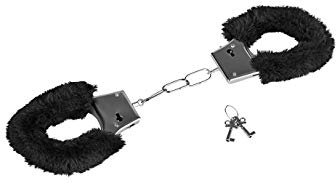 EIS Metall Handschellen mit Schlüssel, Bondage Fesseln Handschellen mit schwarzem Plüsch, Handcuffs zum Fesseln Sexspielzeug für Paare