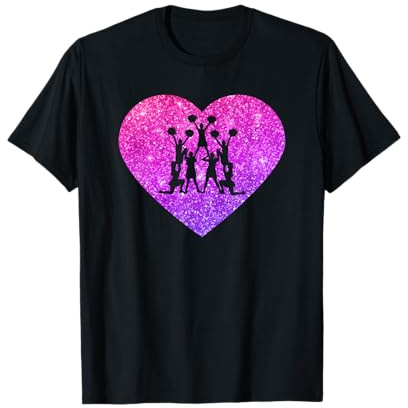 Cheerleading Herz Geschenk für Mädchen Jugendliche und Frau T-Shirt