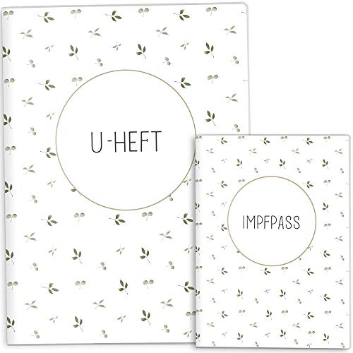 OLGS U-Heft und Impfpasshülle Set | Little Friend | Untersuchungsheft Hülle & Impfpass Hülle | Schutzhülle Geschenke Baby | Babygeschenke zur Geburt (U-Heft Set 2-teilig, Zoe Blanko)