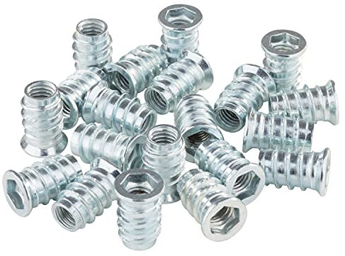 20 x Ecrou à Visser pour Bois Six Pans Creux Collerette M8 12x24