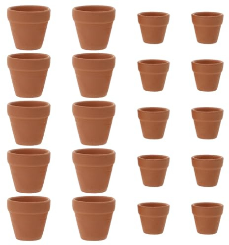 STOBOK Lot de 20 petits pots de fleurs en terre cuite rouge pour crèche succulente, cactus, fleurs en terre cuite pour la maison, le jardin, le bureau