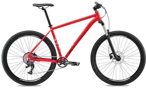 Eastern Bikes Alpaka 29 Lightweight MTB Mountain Bike, 9-Speed, Hydraulic Disc Brakes, Front Suspension Available in 4 Frame Sizes. (21, Red)