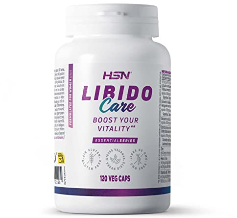 Libido Care Especial Mujer de HSN | 120 Cápsulas Vegetales | 100% Natural Potenciador Vitalidad: Tribulus Terrestris, Fenogreco, Maca, Ginkgo Biloba, Zinc, Hierro, B6 | No-GMO, Vegano, Sin Gluten