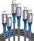 Silkland USB C auf USB C Kabel 60W 3Pack [1M+2M+2M], 20V/3A PD 3.0 QC4.0 Ladekabel USB C auf USB C für iPhone 15 Pro Max, Samsung Galaxy S24 S23 Ultra, iPad Pro/Air/Mini6, MacBook Pro/Air, Pixel