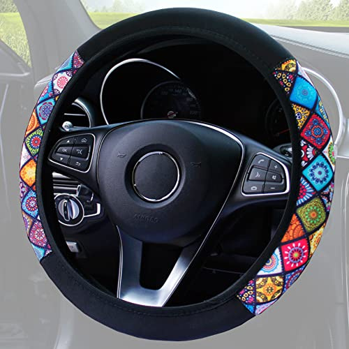 Lenkradhülle Süß Bunt Lenkrad Abdeckung Universal Auto Lenkradbezug Schweißabsorber Anti-Rutsch Lenkrad Abdeckung Damen 37–38 cm
