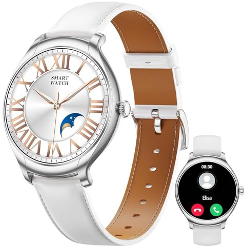 Smart Watch for Women Make/Answer Calls, 1.39'' Fitness Watch with Heart Rate/SpO2/Sleep Monitor, 100+ Sport Modes, Waterproof, Pedometer, Notifications Activity Tracker for Android iOS (White Silver)