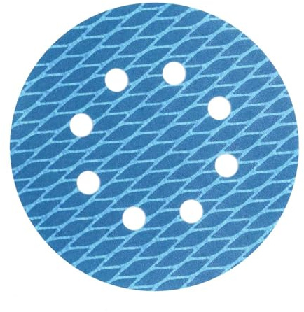 HOTCKB Disco Lija 180mm 8 Agujeros Discos para Lijas 15 Piezas Redondos Papel Abrasivo Azul Grano 60