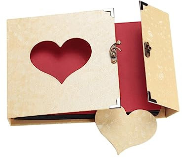 Warmhm Fotoalbum Vintage Hochzeits-scrapbook Beige Selbstgestaltbar Nostalgisches Design Für Hochzeiten Jubiläen Valentinstag Persönliche Erinnerungen Und Geschenkideen